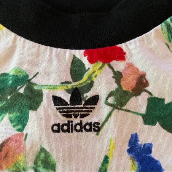 Adidas Floral Crop Top - Picture 11 of 12